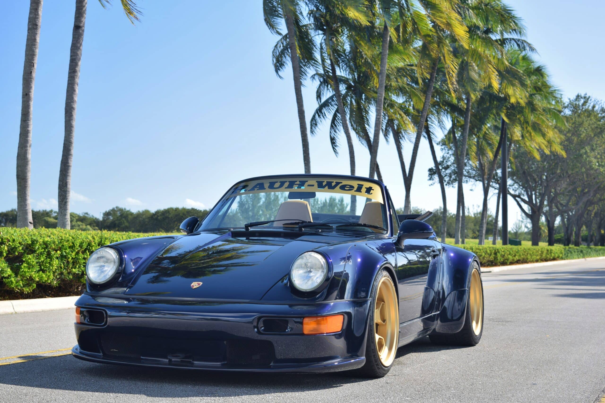 1993 Porsche 911/ RWB Europe 964 C4 Cabriolet Midnight Blue/ Tan 1 Owner Only 48k Miles