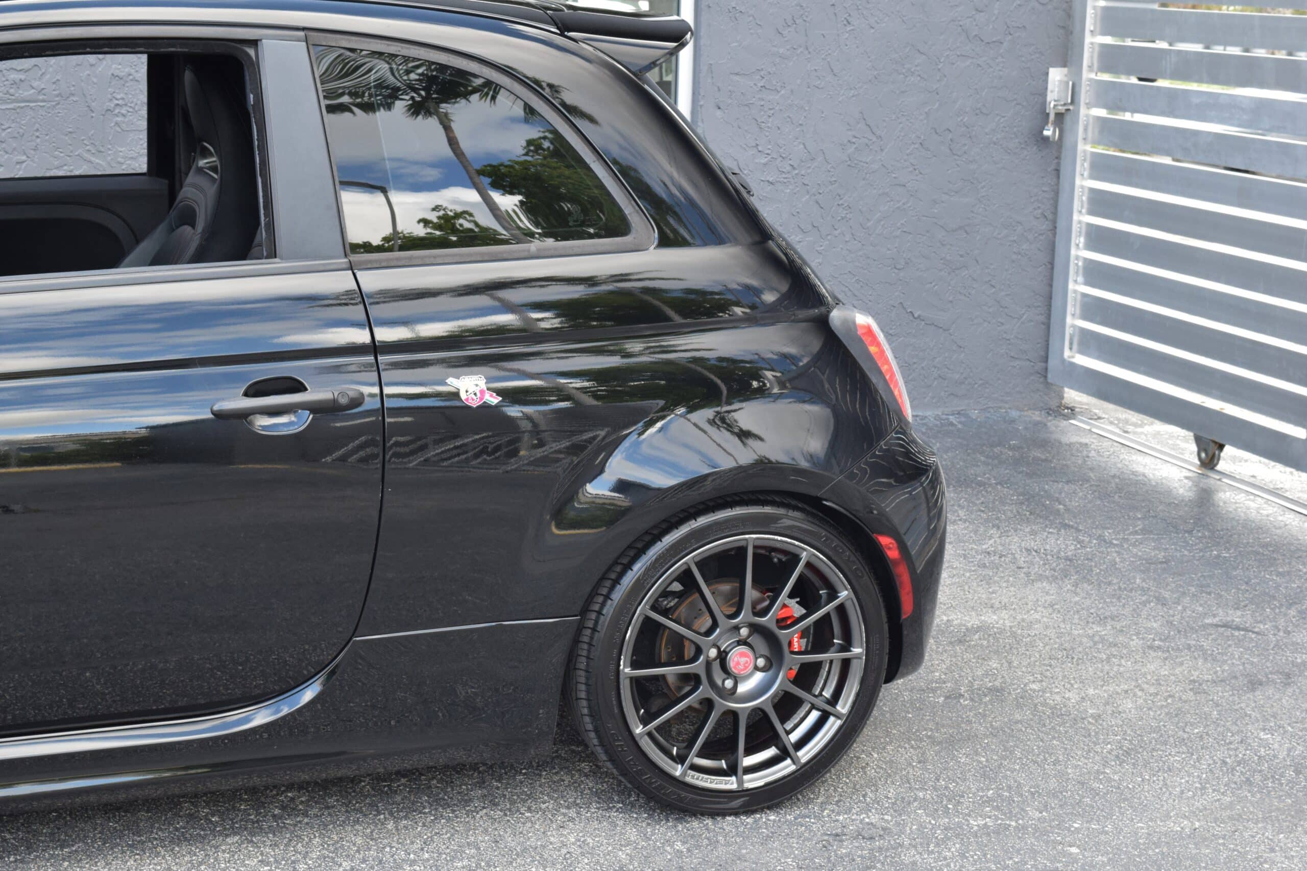 2013 Fiat 500 C Abarth Black on Black – Well Maintained – TURBO – Clean Carfax -Original Window Sticker