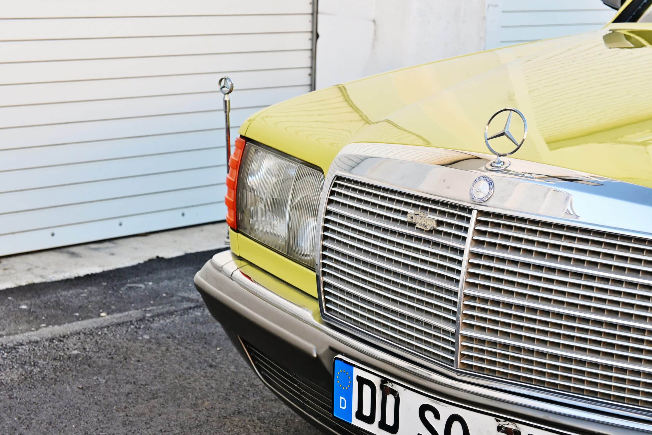1981 Mercedes-Benz S-Class Euro 280 SE Lorinser W126 in rare Mimosa Yellow -Low Miles – BBS Wheels – Lorinser Exhaust/Suspension