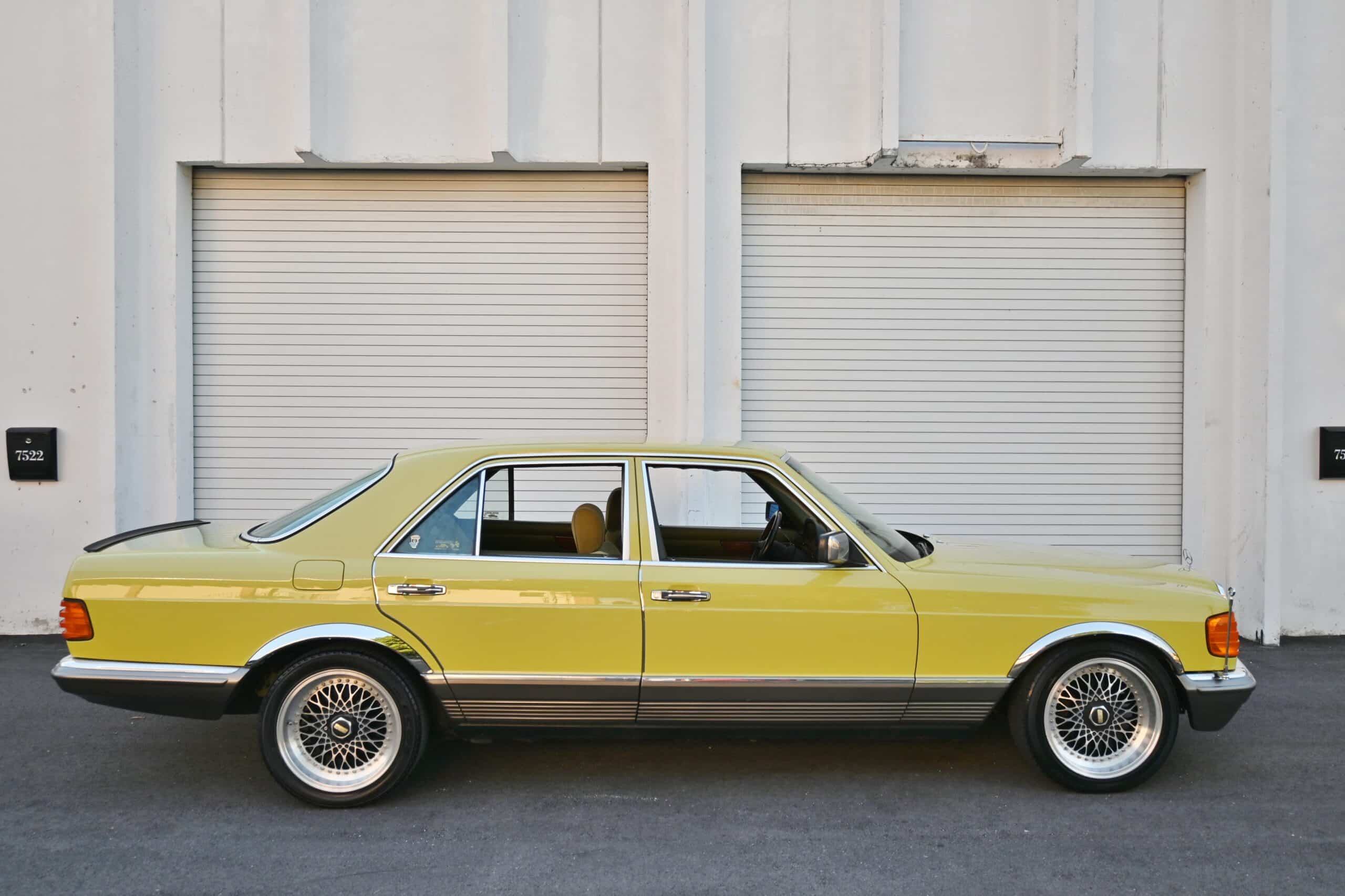 1981 Mercedes-Benz S-Class Euro 280 SE Lorinser W126 in rare Mimosa Yellow -Low Miles – BBS Wheels – Lorinser Exhaust/Suspension