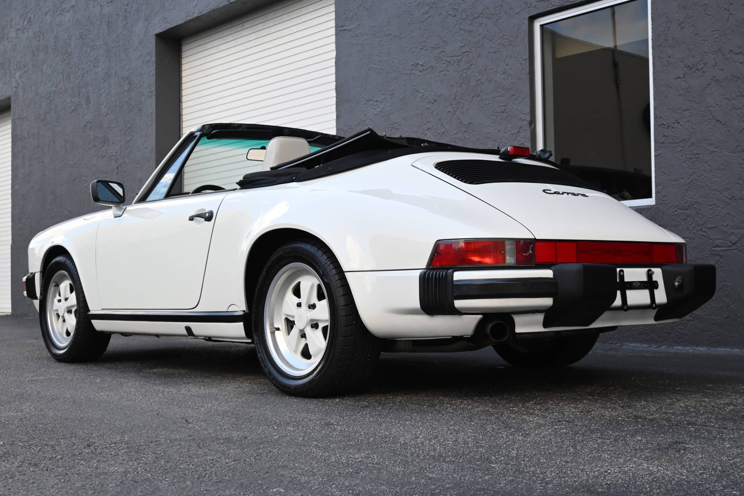 1988 Carrera Cabrio,G50, low miles with recent service at marque specialist, Iconic 1980’s color combo, outstanding condition, tools.