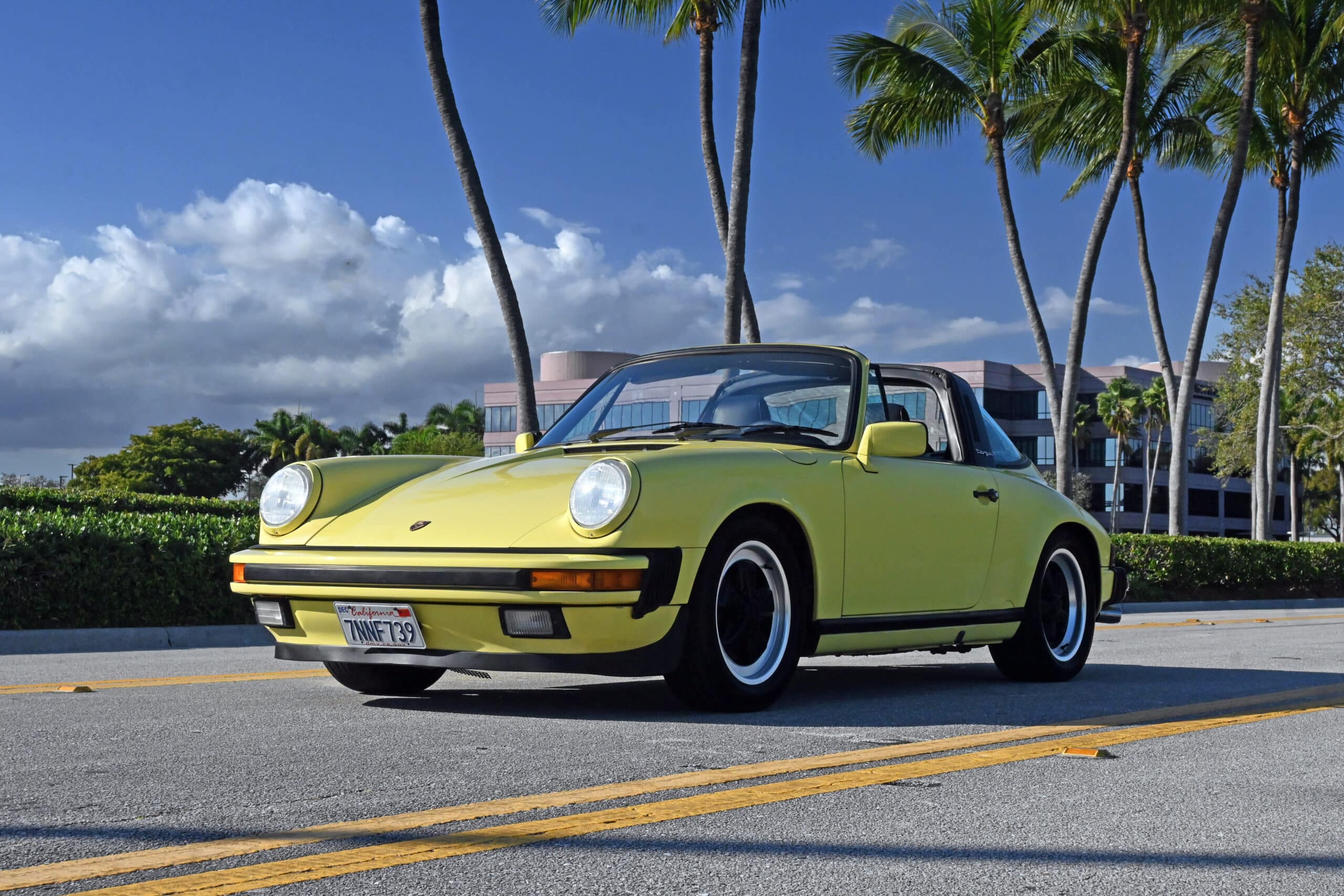 1987 Porsche 911 Carrera Targa G50 Transmission, Rare Lime Yellow, loaded with factory options