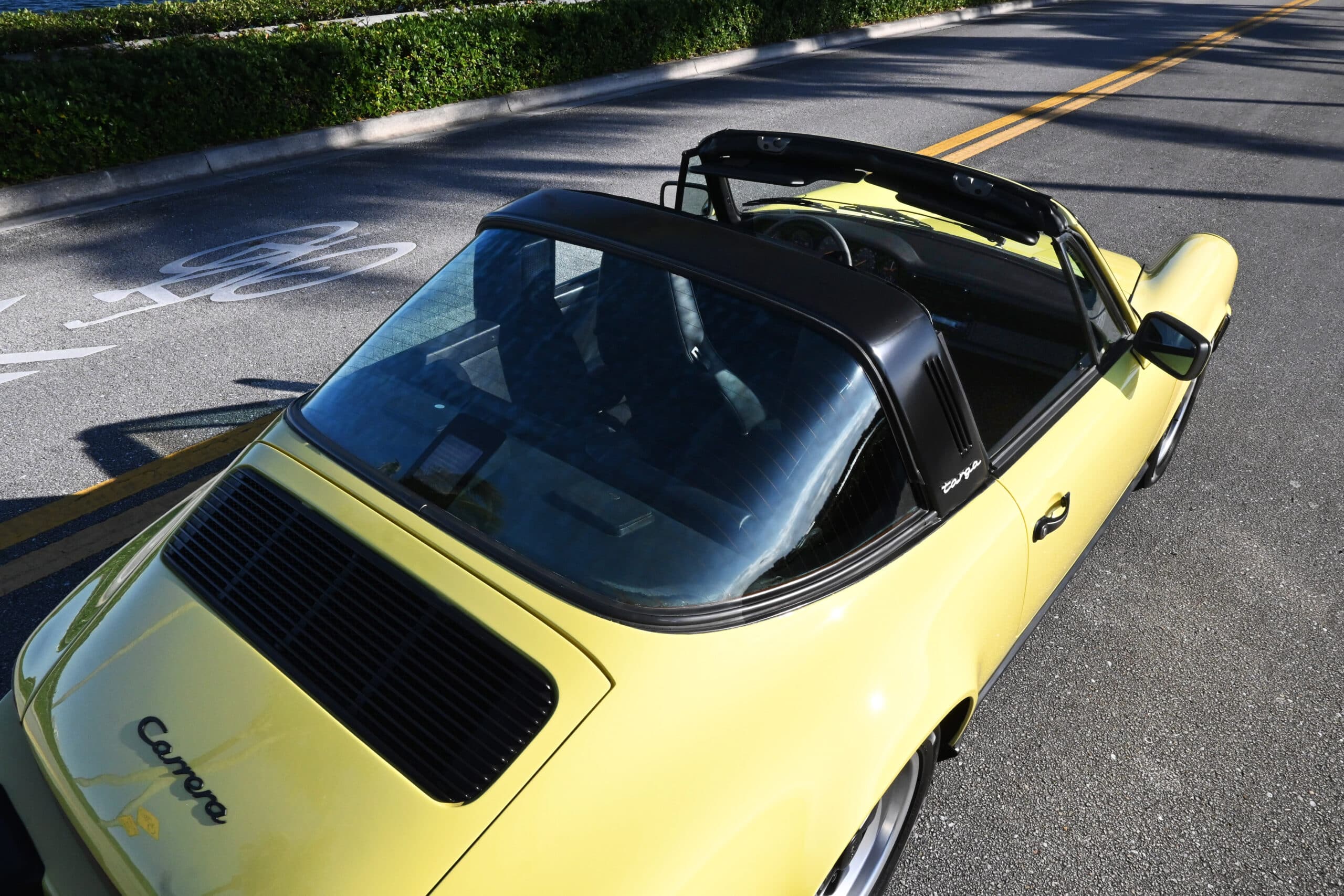 1987 Porsche 911 Carrera Targa G50 Transmission, Rare Lime Yellow, loaded with factory options