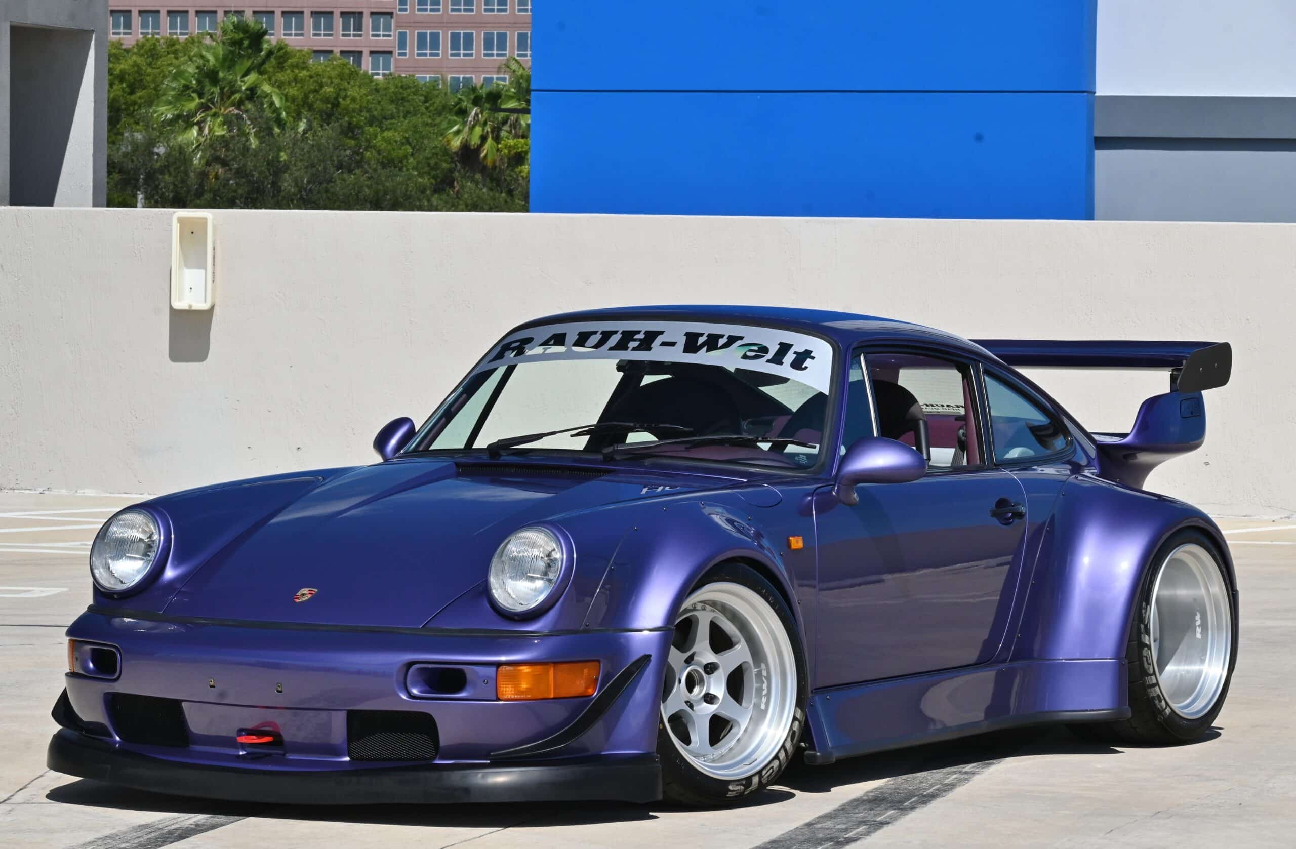 1993 Porsche 911 964 RWB Widebody Violet Blue Metallic /Slicktop/Custom Headers/Exhaust/ Euro -ROW /Only 36k Miles Euro / ROW